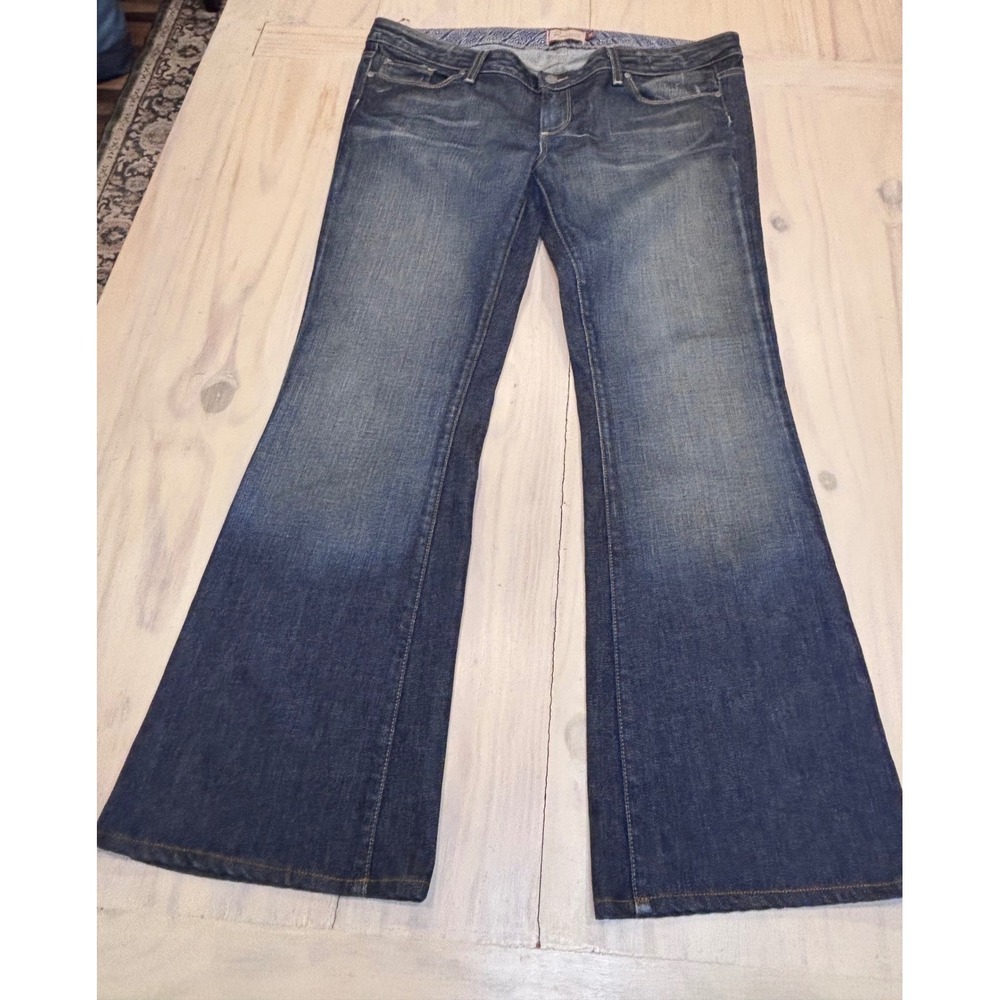 Paige Maternity Westbourne Flare Jeans Dark Wash Blue Size 32 WA059 Low Rise